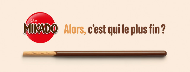 Logo Mikado avec mikado coupé en deux