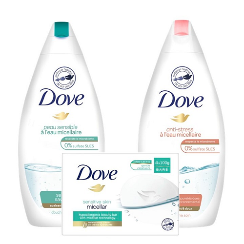 Gamme de produits de beauté dove