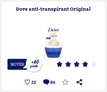 Test produit dove