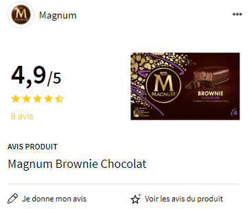 Magnum brownie chocolat