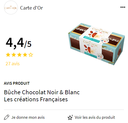 buche cote d'or deux chocolat