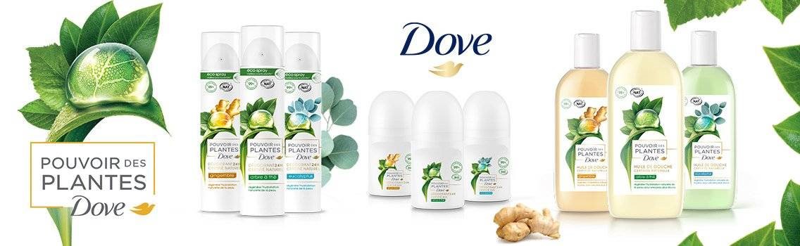 produits dove pouvoirs des plantes