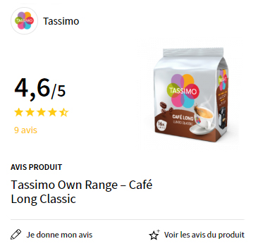 cafe lungo tassimo