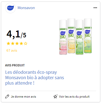 Avis eco spray monsavon bio