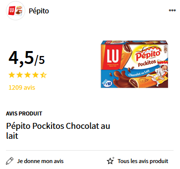 pepito chocolat au lait