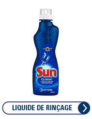 Sun liquide de rinçage pour lave-vaissel