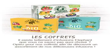 Eléphant infusions coffrets assortiment classique bio