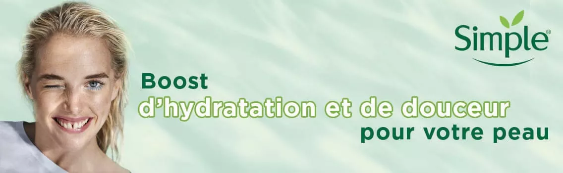 Simple soin visage hydratation peau sensible