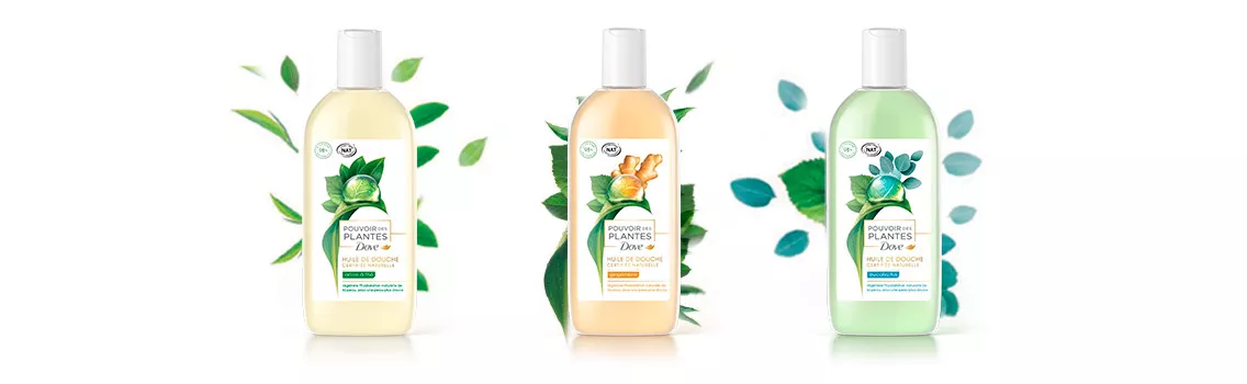 Dove Pouvoir des plantes huile douche naturel douceur soin protection peau