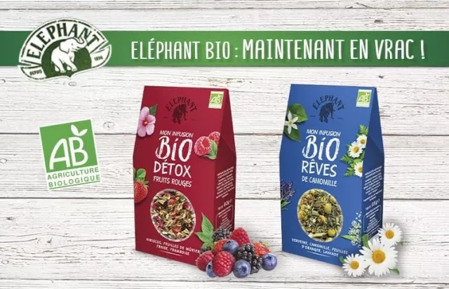 Infusions Bio Eléphant vrac fruits rouges camomille