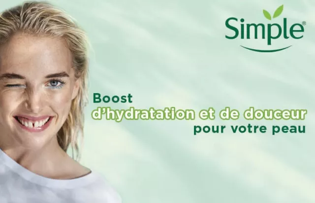 Simple soin visage hydratation peau sensible