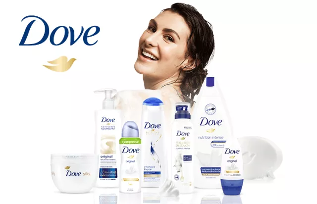Dove déodorant gel douche shampooing soin corps crème hydratante 