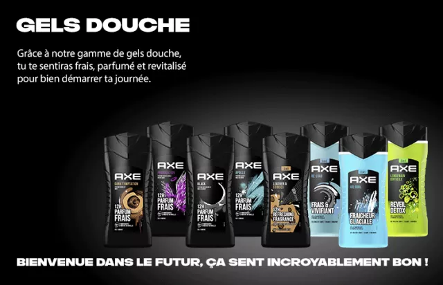 AXE gels douche parfumés pour homme 