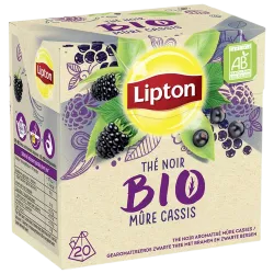 Lipton thé noir bio mûre cassis