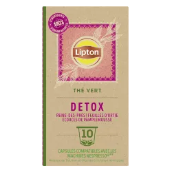 Capsule Lipton® Thé Vert Detox compatible Nespresso® 10 capsules