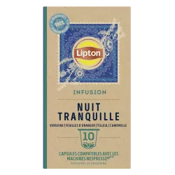 Lipton capsule infusion Nuit tranquille Nespresso