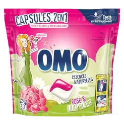 Omo Capsules 2en1 Rose & Lilas Blanc