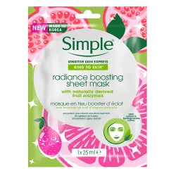 Masque en tissu booster d'éclat Simple