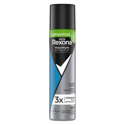 Rexona, déodorant anti-transpirant homme, Clean Scent, compressé, Maximum Protection, 3x plus efficace, efficacité 96h.