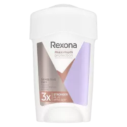 Rexona, déodorant anti-transpirant femme, sensitive, stick, Maximum Protection, 3x plus efficace, efficacité 96h.