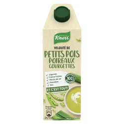 Soupe Knorr® Velouté petits pois, poireaux, courgettes ET C'EST TOUT!