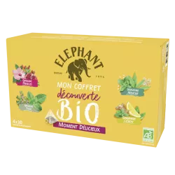 Eléphant coffret infusions assortiment découverte bio délicieux