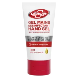 Lifebuoy Gel Désinfectant hydroalcoolique mains. Élimine 99,9% des bactéries virus. Format nomade 50 ml. N°1 Mondial hygiène. 