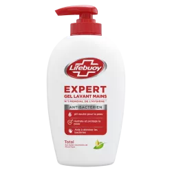 Lifebuoy Gel Lavant antibactérien mains. Lutter contre la propagation des bactéries. Flacon format pompe 250ml facile.N°1 Mondial de l’hygiène. 