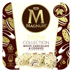 Magnum Mini Chocolat Blanc & Cookies biscuits glace vanille bâtonnet croquant plaisir