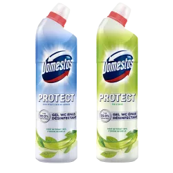 Domestos Gels WC Protect nettoyant toilettes désinfectant agent nettoyant origine naturelle