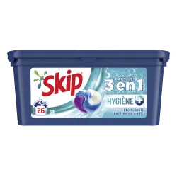 Skip Capsules Lessive Hygiène + 3en1 bactérie Resultat impeccable