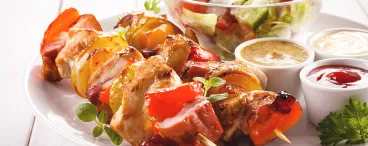 Brochettes de dinde avec Amora ®