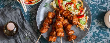 Brochettes de poulet au citron vert avec Amora ®