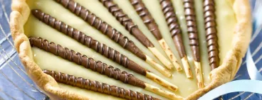 Tarte au chocolat blanc et aux Mikado® King Choco