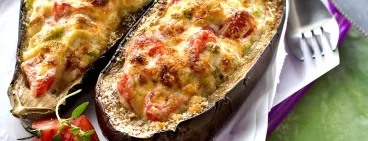 Aubergines farcies gratinées au parmesan avec Amora ®