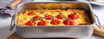 Clafoutis au bœuf, tomates cerises et brocolis avec Maïzena®