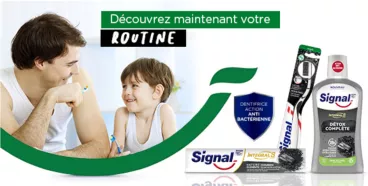 Des dents saines grâce à la routine Signal® Intégral 8 Nature Elements