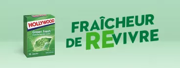 Fraîcheur de REvivre avec Hollywood Sur un fond vert un pack de Hollywood