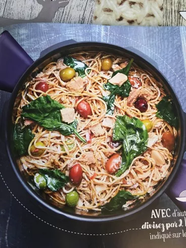 Spaghettis au thon et aux olives