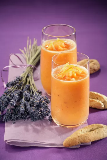 Gaspacho de melon à la lavande