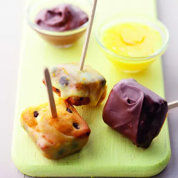 Sucettes orange pépites de chocolat avec Pépito®