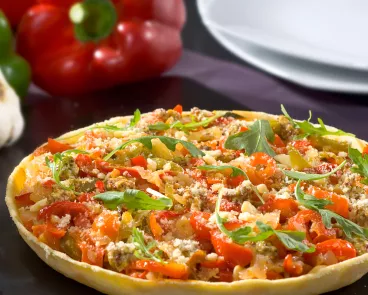 Tarte crumble aux légumes du soleil avec Amora ®