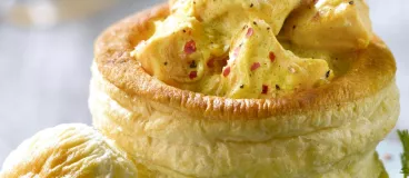 Bouchée à la reine safranée au saumon