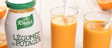 Smoothie légumes potager orange curcuma cajou Knorr soupe froide simple healthy
