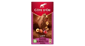 chocolat Côte d’Or Lait Raisins Noisettes