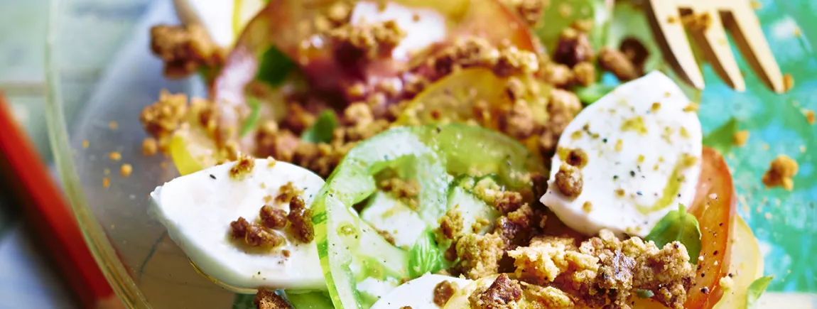 Crumble tomate mozzarella avec TUC® Crousti tomate mozzarella avec TUC®