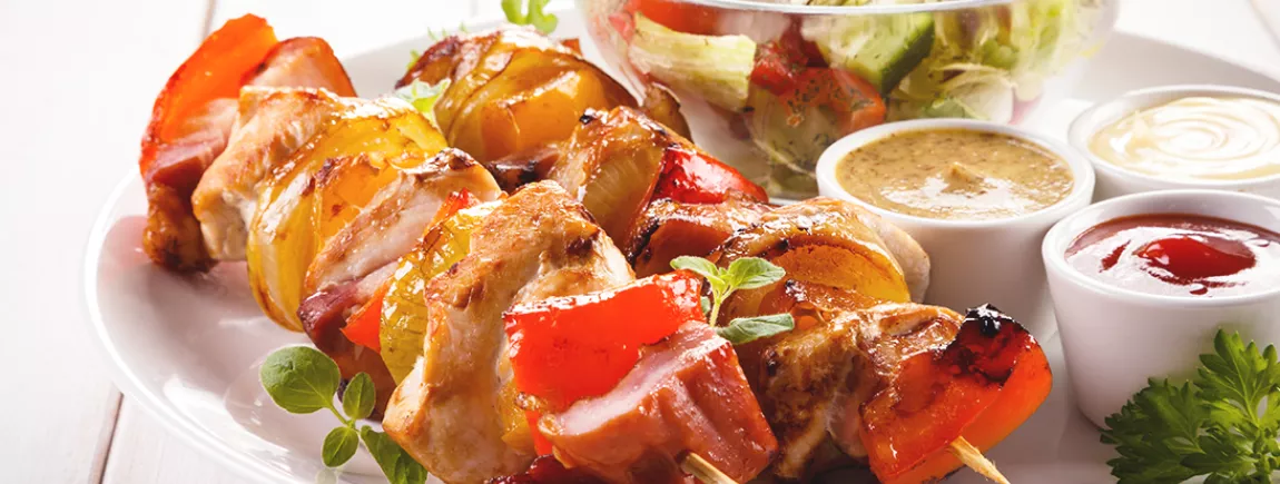 Brochettes de dinde avec Amora ®