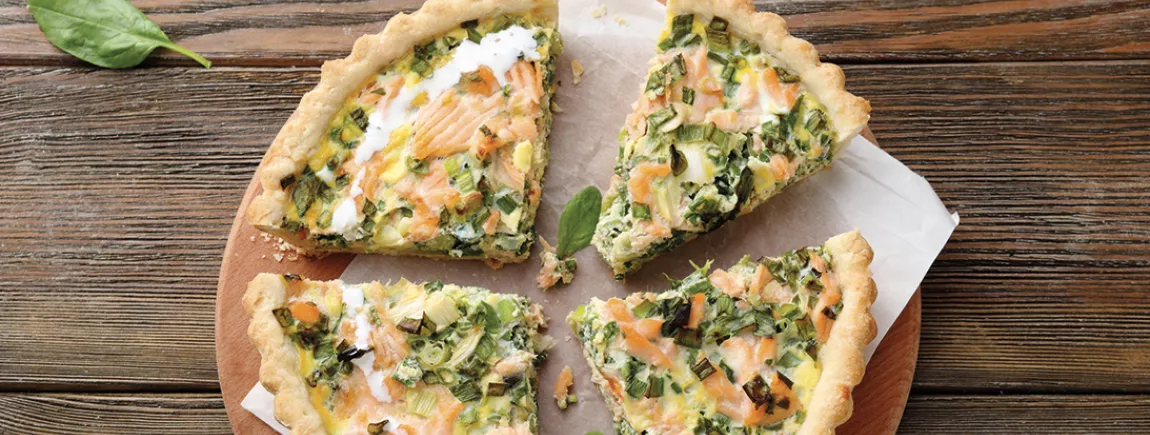 Quiche au saumon et poireaux avec Maïzena®