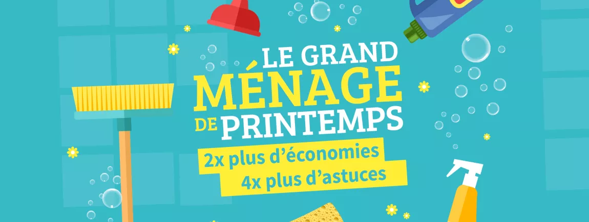 Il est grand temps pour le nettoyage de printemps ! À temps pour le ménage de printemps !