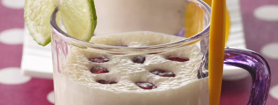 Soupe de banane à la grenade Soupe de banane à la grenade
